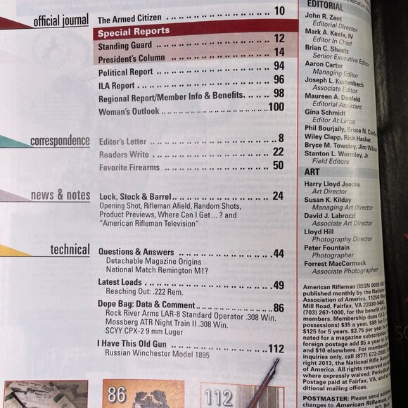 American Rifleman NRA Magazine April 2013 Vol 161 No 4 u National Rifle Associat - Picture 5 of 10